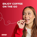 Close up of Kopiko Focus real Indonesian coffee extract candy