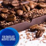 Nutic milk chocolate espresso beans used as a decorative topping on vanilla ice cream