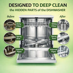 Close up of Turbo Suds dishwasher cleaner XL tablet