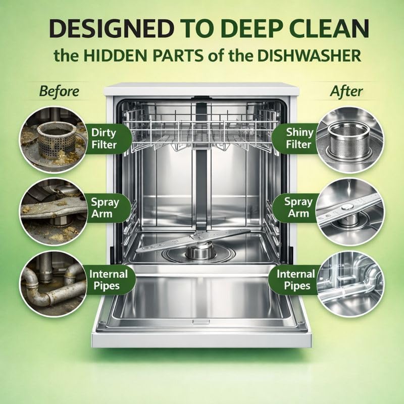 Close up of Turbo Suds dishwasher cleaner XL tablet