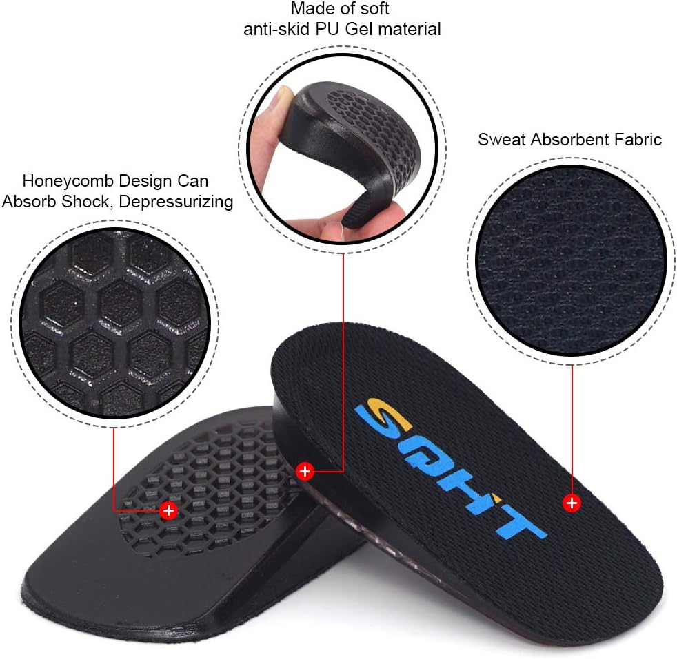 SQHT heel lift inserts side angle