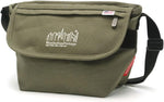 Manhattan Portage extra small canvas messenger bag olive front view