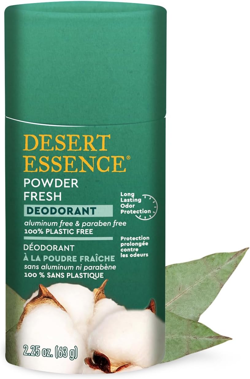 Desert Essence 2.25 ounces deodorant size reference