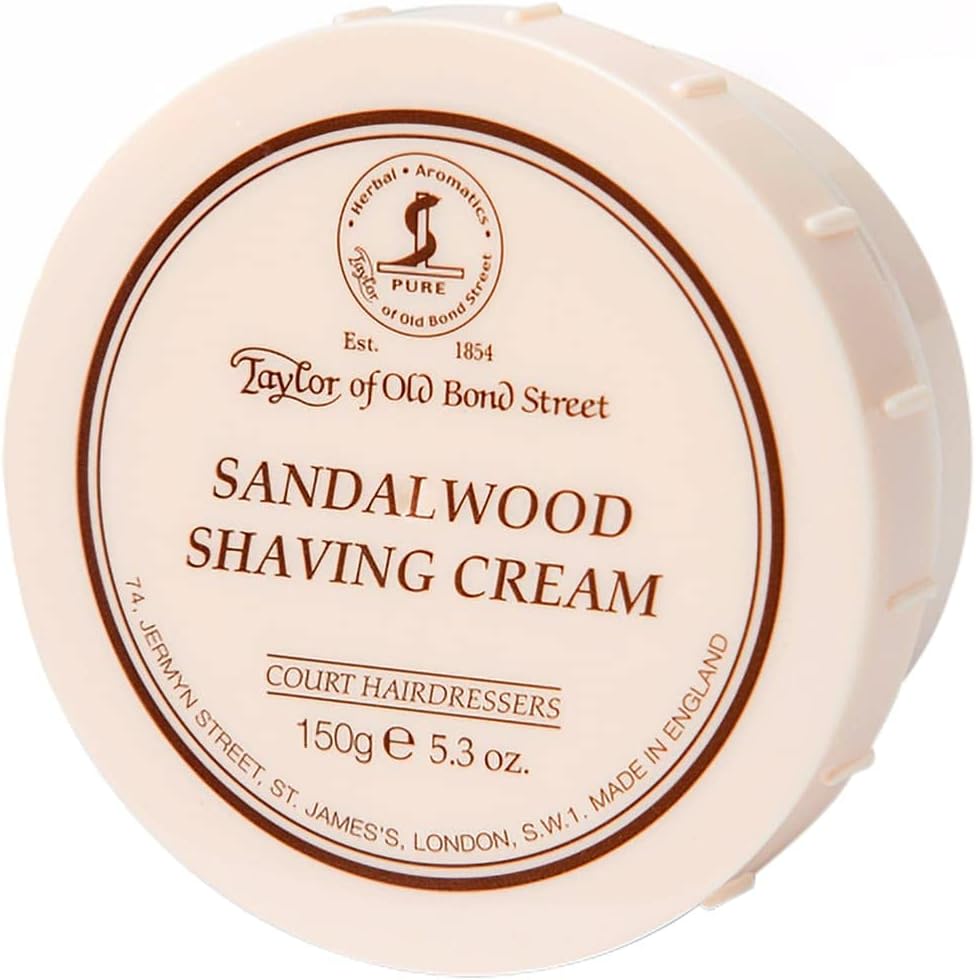 Taylor of Old Bond Street sandalwood shaving cream bowl front view