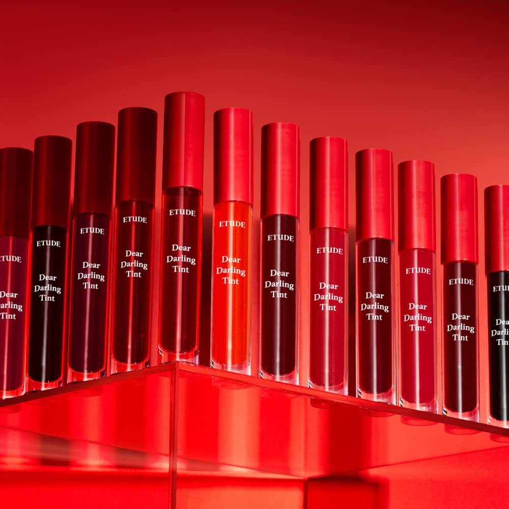 ETUDE Dear Darling Water Gel Tint (#RD302 Dracula Red) (21AD) | Long-lasting Effect up with Fruity, Juicy, Moist, and Vivid coloring - Image 9