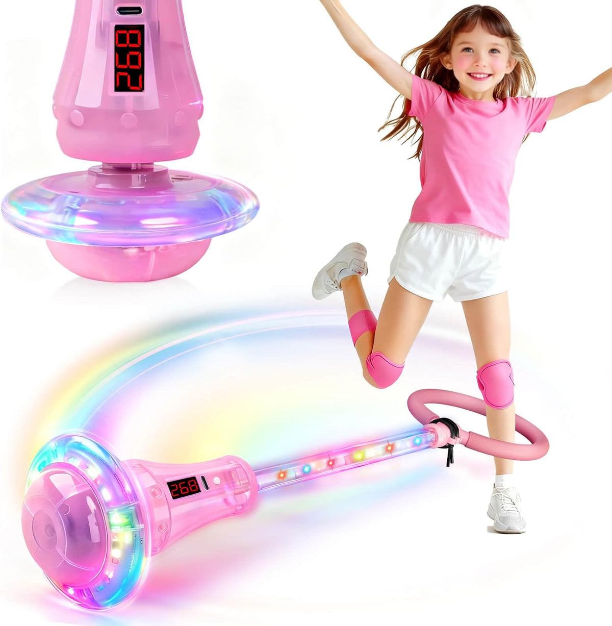 Dolanus skip toy with counter pink front view
