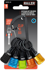 Complete Railer 5 piece bit holder set packaging
