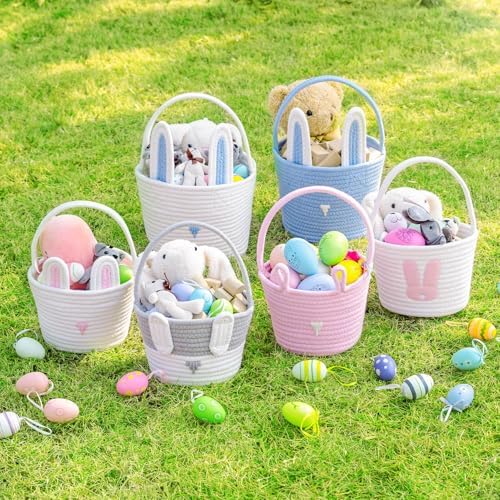 CubesLand eco friendly cotton rope storage baskets folded flat to demonstrate easy storage capability.