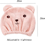 Anller kids hair towel wrap showing cute bear ears design