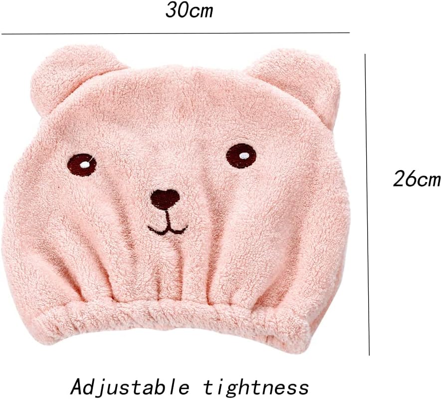 Anller kids hair towel wrap showing cute bear ears design