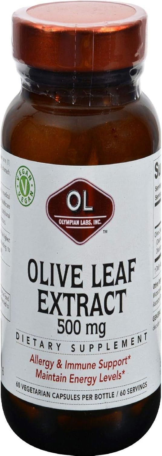 Olympian Labs Olive Leaf Extract - 500 mg - 60 capsules - Image 1