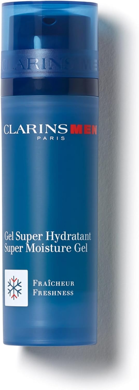 Clarins Men Super Moisture Gel front view cooling facial moisturizer