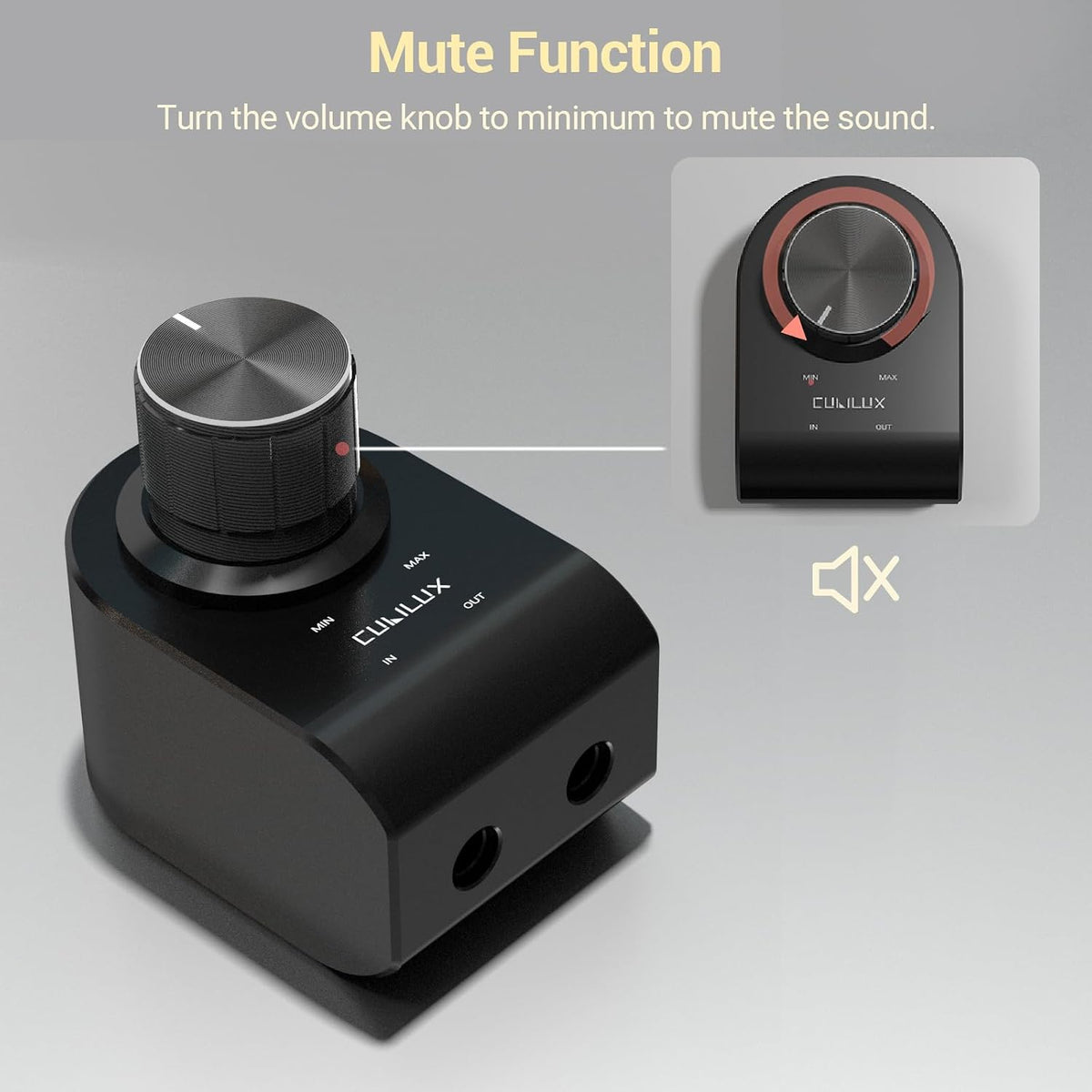 Cubilux inline stereo controller plugged in