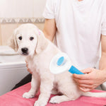 Premium imported slicker brush being used gently on a long haired pet coat.