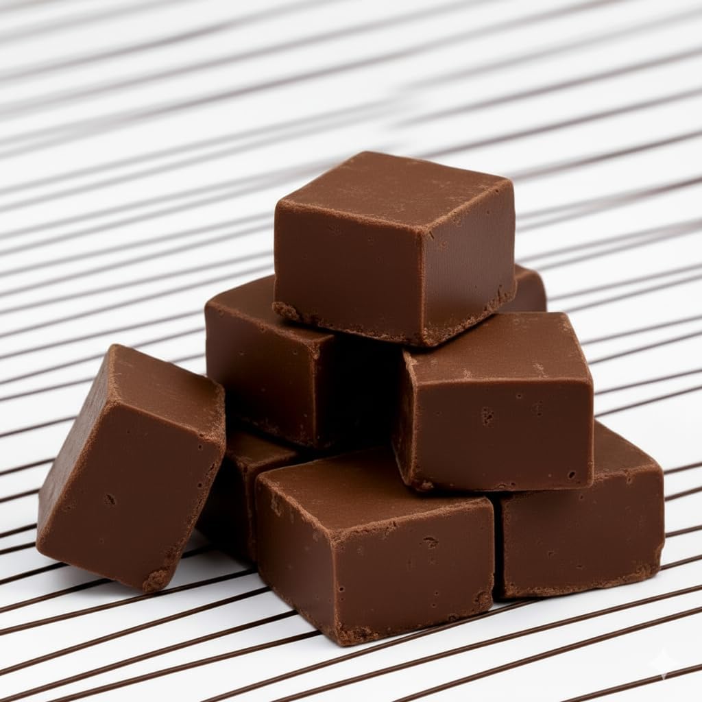 Valley Fudge and Candy Chocolate Fudge front view of premium eight ounce package.