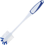 Dawn 14 inch white and blue hydration bottle brush side profile view