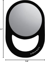 Cricket styling mirror displaying clear reflection surface area