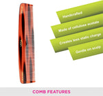 Vega graduated dressing comb held in hand