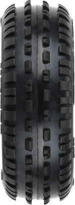 Pro-Line Mini-B front RC tires side profile highlighting 8mm wheel hex design.