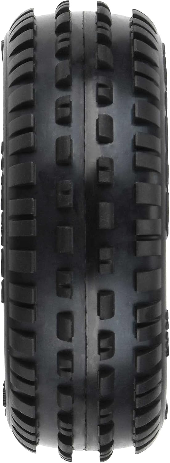 Pro-Line Mini-B front RC tires side profile highlighting 8mm wheel hex design.