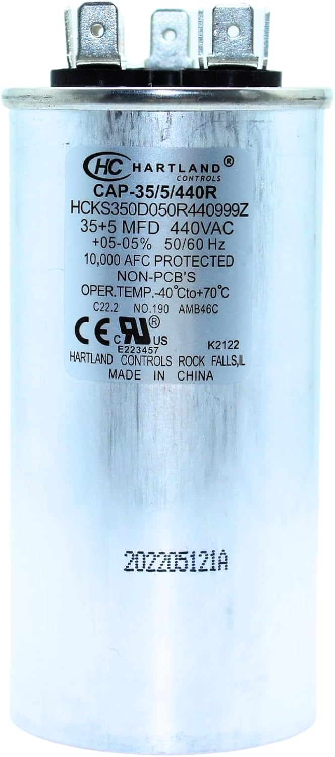 The HVAC Genius dual run capacitor aluminum casing side profile
