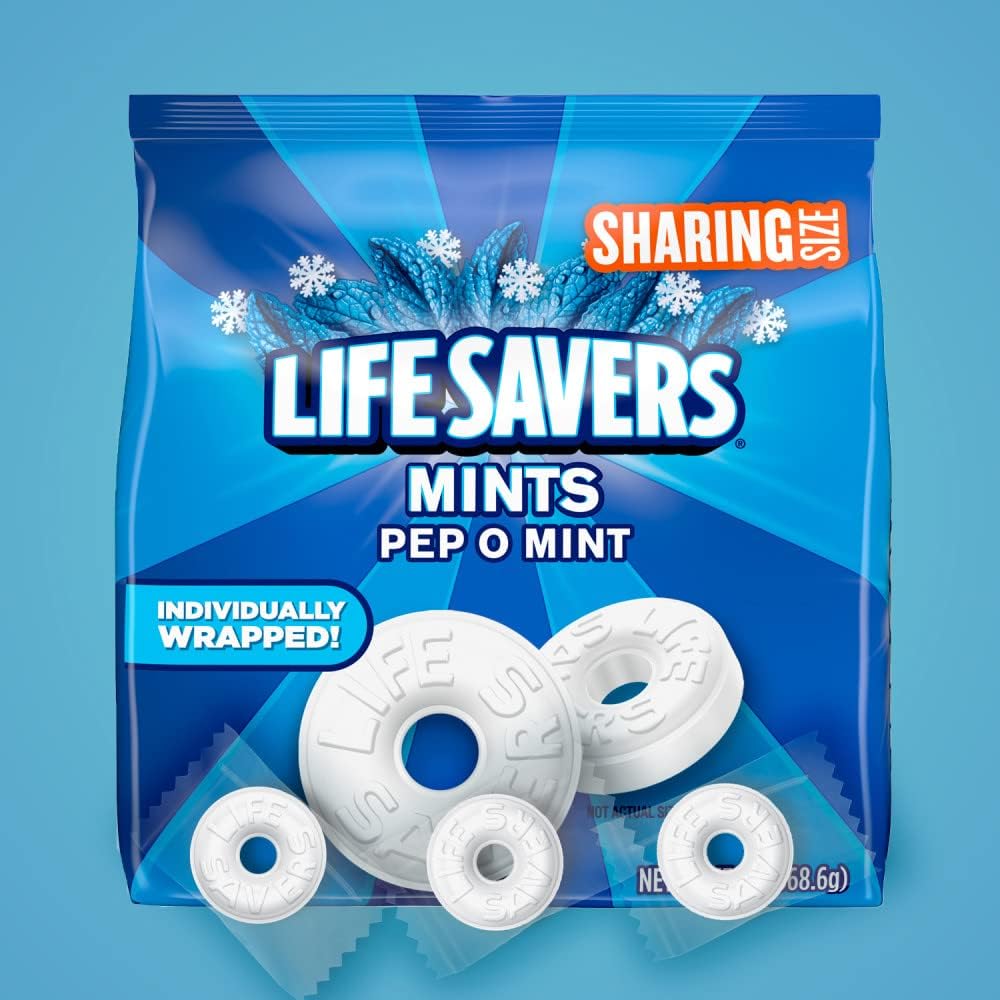 Imported Life Savers sharing size blue package nutrition facts