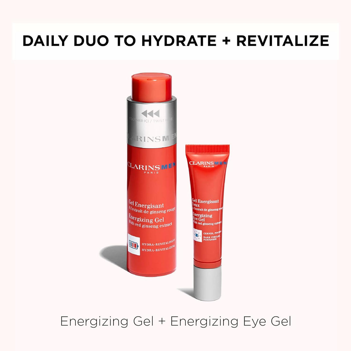 Clarins Energizing Gel outer packaging box front design