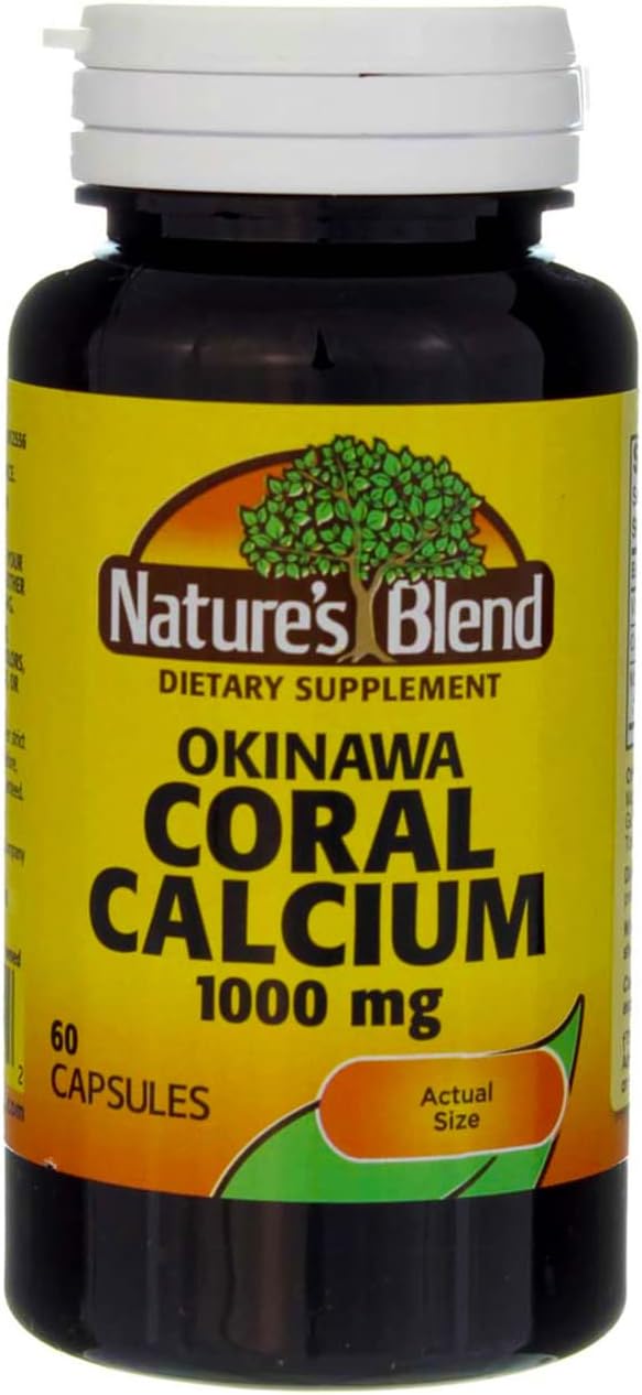 Nature's Blend Okinawa Coral Calcium 1000 mg -60 Caps - Image 1