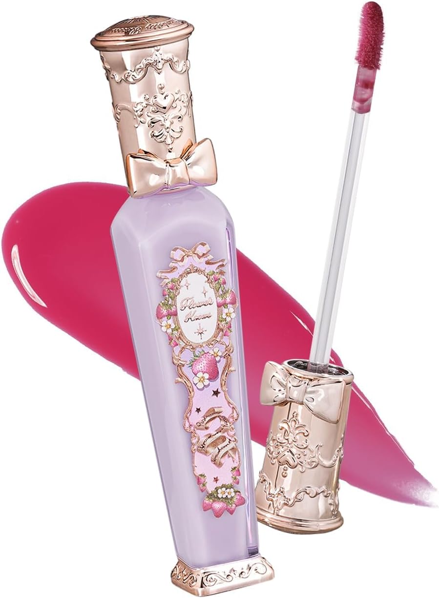 Flower Knows Violet Strawberry Rococo Glowy Lip Gloss front view vintage packaging
