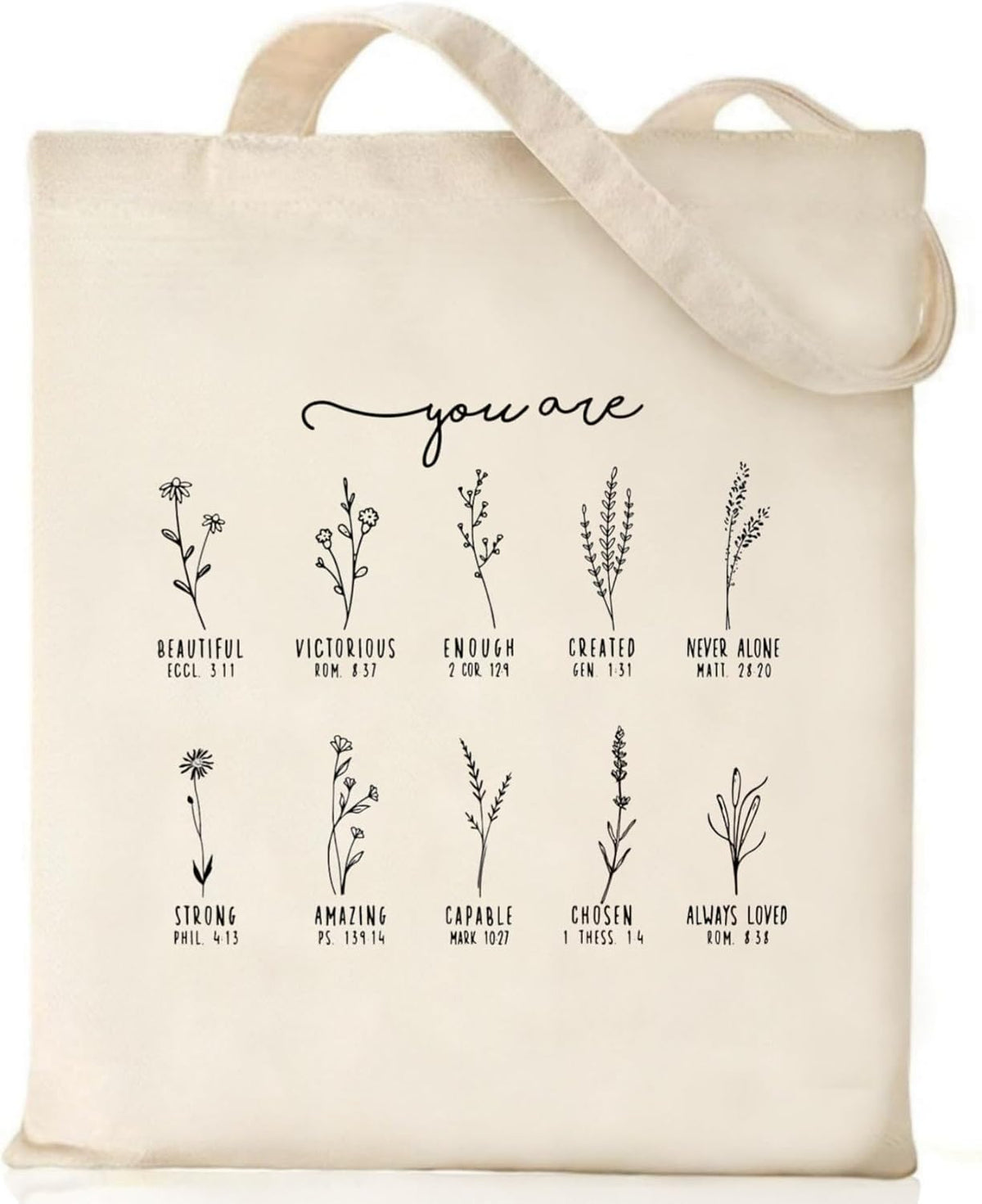 Canvas Christian Tote Bags Bible Faith Friend Birthday Gifts Graphic Totes Sunday Church Bag - Image 15