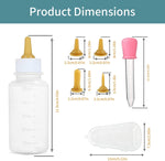 LogFaadCoi pet milk feeder bottle showing clear scale markings for precise measurement tracking
