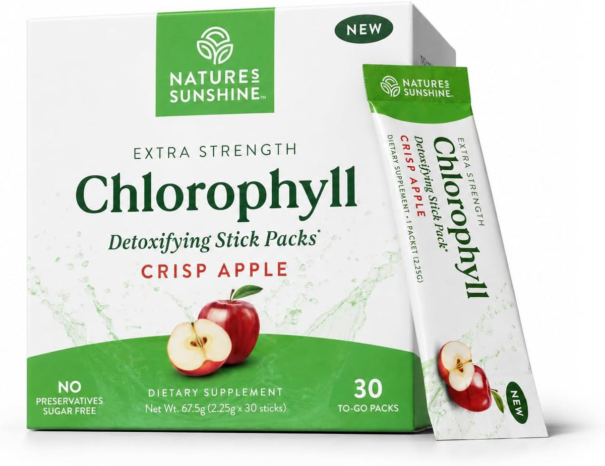 Nature's Sunshine Chlorophyll Stick Packs: Supercharge Your Detox and Boost Gut Health in Convenient, Delicious Stick Packs (Spearmint) - Image 9