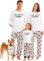 IFFEI Family Christmas Pajamas Matching Sets with Graphic Tops and Pockets | Christmas pajamas for family with pockets, soft stretch tops and plaid pants with adult adjustable drawstring waist - Image 9