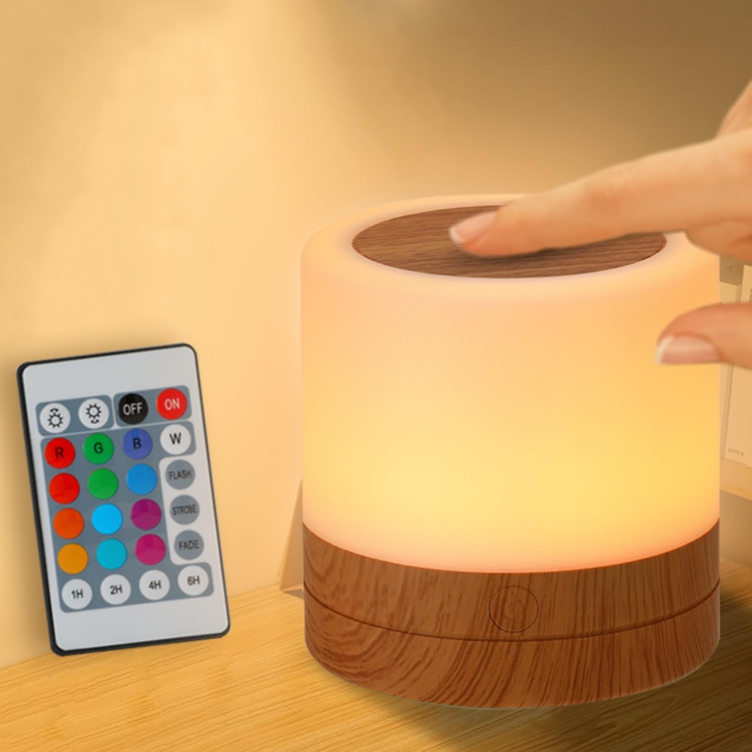 Erun nursery night light brown desk lamp front view