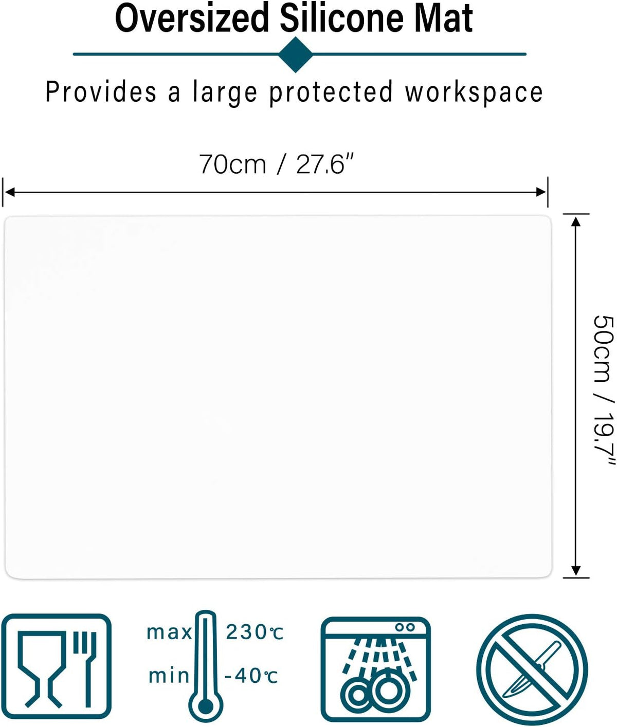 Gartful silicone sheet displayed on a kitchen countertop protector