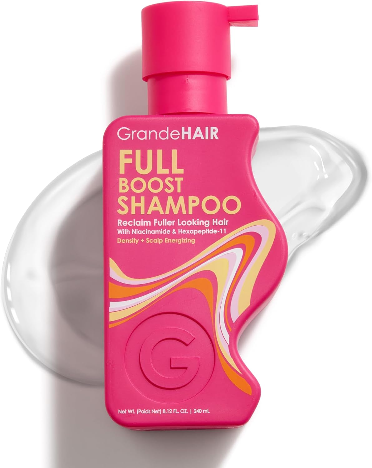 Grande Cosmetics GrandeHAIR Full Boost hair care duo lifestyle shot