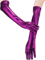LUTER medium size patent leather gloves full length look