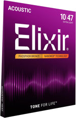 Elixir Strings, Acoustic Guitar Strings, Phosphor Bronze with NANOWEB Technology, Longest-Lasting Rich and Full Tone For Life with Comfortable Feel, 6 String Set, Light/Medium 12-56 - Image 11