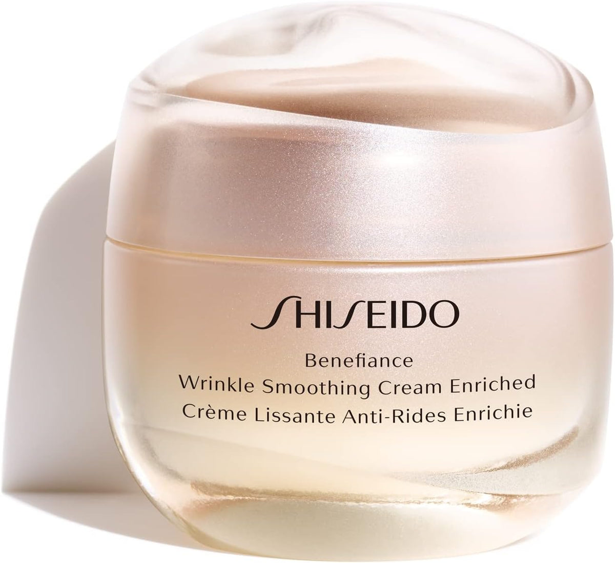 Shiseido Benefiance Wrinkle Smoothing Cream Enriched 50ml glass jar front view