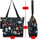 NGIL nurse tote bag with attached coin purse