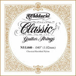 D'Addario NYL040 .040 gauge single string close up view