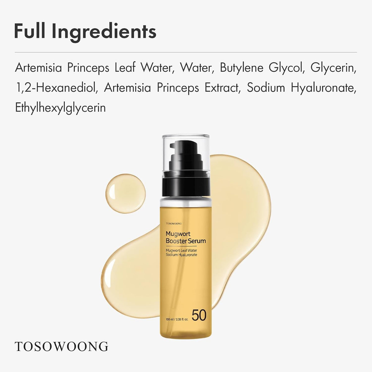 TOSOWOONG Deep Calming Essence placed on a clean surface reflecting a healthy glass skin hydration glow.