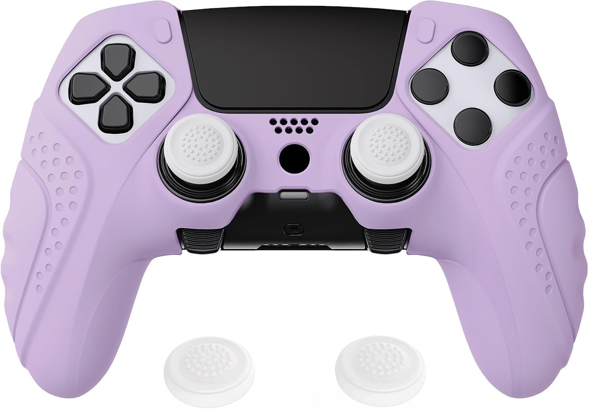 PlayVital Guardian Edition Anti-Slip Ergonomic Silicone Cover Case for ps5 Edge Controller, Soft Rubber Protector Skin for ps5 Edge Wireless Controller with Thumb Grip Caps - Blue & Black - Image 15