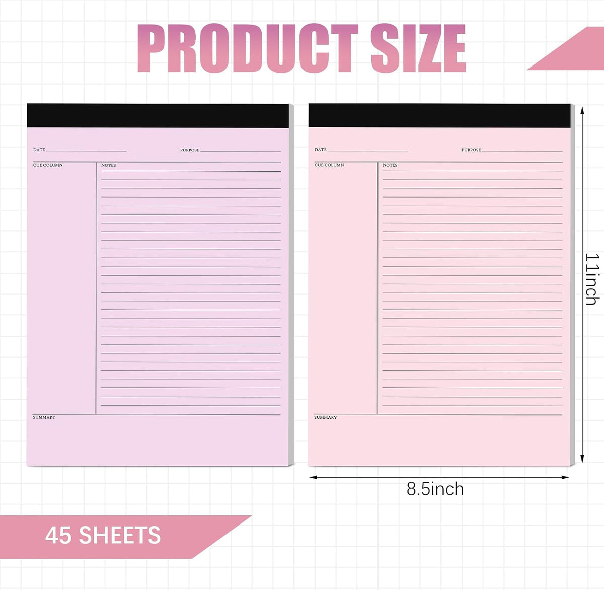 PerKoop writing note pads binder and paper texture