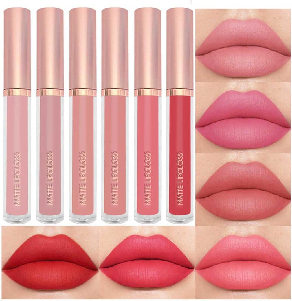 Entice Accessories BestLand 6 Piece Liquid Lipstick Set front view showcasing the packaging and collection of shades.