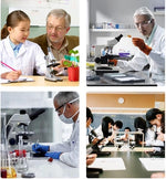 Biological microscope with LED illumination turned on