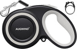 Augwind retractable dog leash white medium size front view