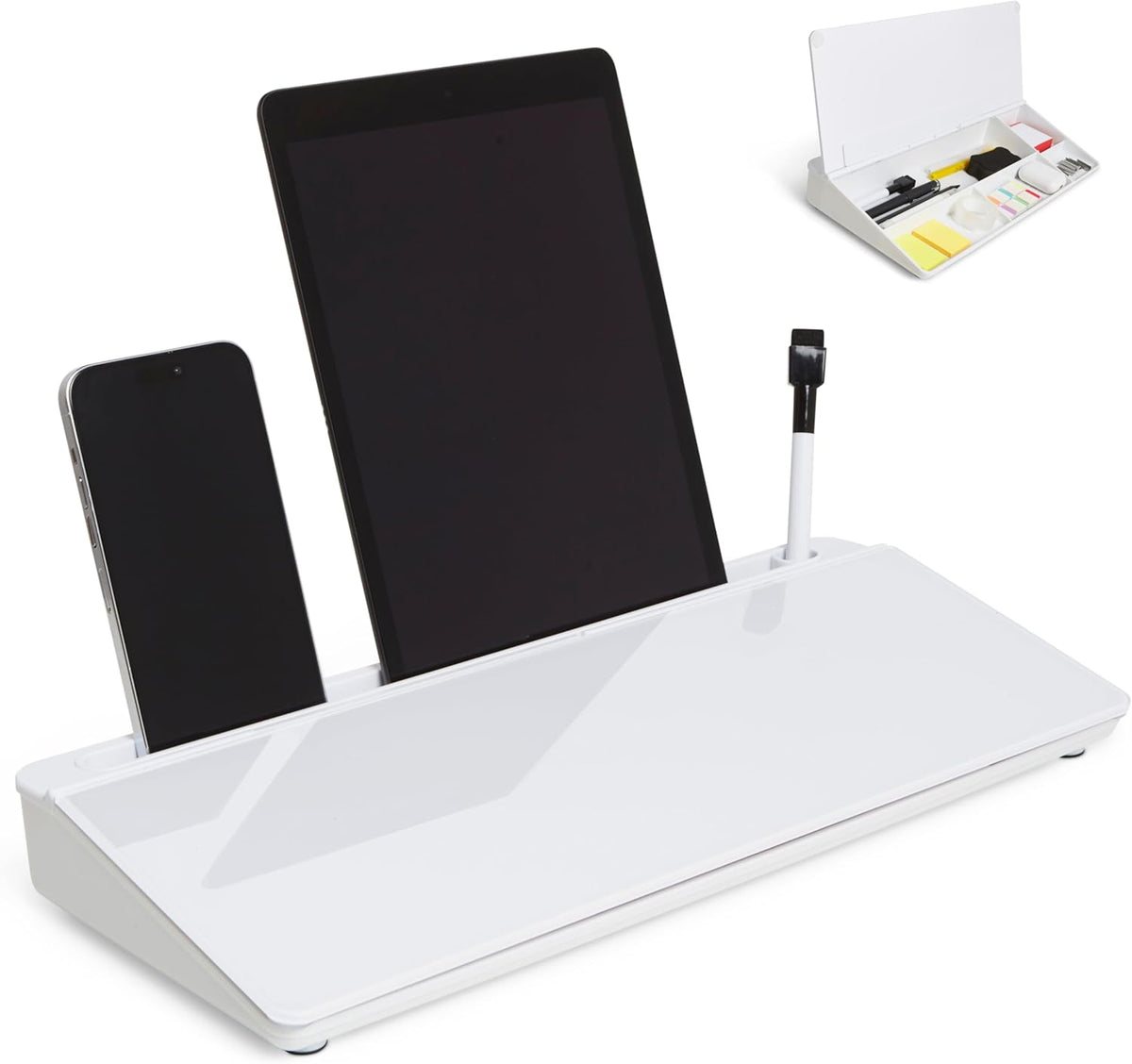 Garood desktop dry erase board front view with glass whiteboard surface