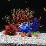 Close up view of the non toxic plastic texture of the tropical theme coral ornaments.