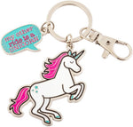 Wit Gifts llama keychain showing metal lobster claw clasp